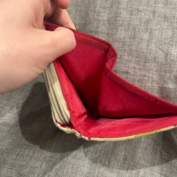 Vera Bradley Pink and Green Floral Wallet - Picture 3 of 6